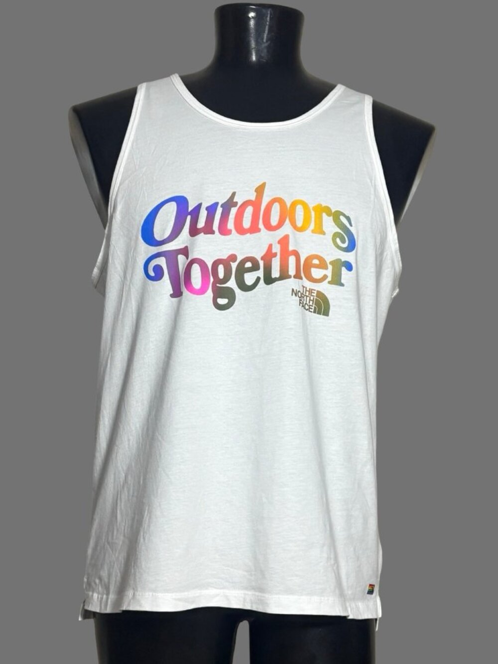 The North Face Outdoors Together Pride Tank Top Rainbow Graphic L